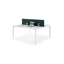 Bureau Slim 2 personnes blanc en 140x160