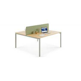 Bureau Slim 2 personnes blanc en 140x160