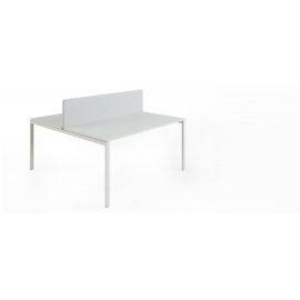 Bureau Slim 2 personnes blanc en 140x160