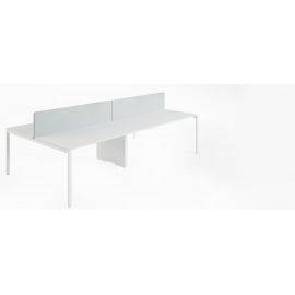 Bureau Slim 4 personnes chêne en 280x160