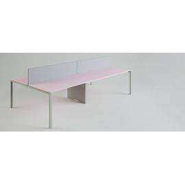 Bureau Slim 4 personnes chêne en 280x160
