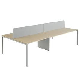 Bureau Slim 4 personnes chêne en 280x160