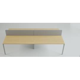 Bureau Slim 4 personnes chêne en 280x160