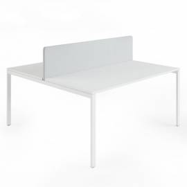 Bureau Slim 2 personnes blanc en 140x160