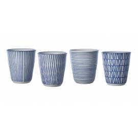 Tasse striée 6 pièces