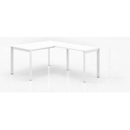OXI retour de bureau avec pieds metal pont section trapezoidale