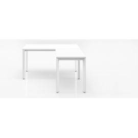 OXI retour de bureau avec pieds metal pont section trapezoidale