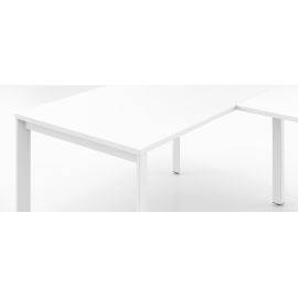 OXI retour de bureau avec pieds metal pont section trapezoidale