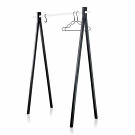 Tringle à vêtements 120cm Frêne teinté noir