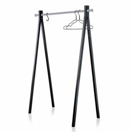 Tringle à vêtements 120cm Frêne teinté noir