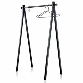 Tringle à vêtements 120cm Frêne teinté noir