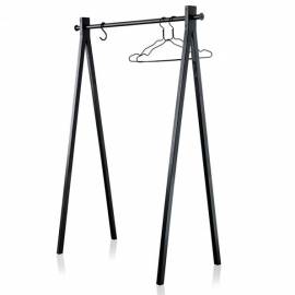 Tringle à vêtements 120cm Frêne teinté noir