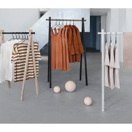 Tringle à vêtements 120cm Frêne teinté noir