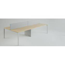 Bureau Slim 4 personnes chêne en 280x160