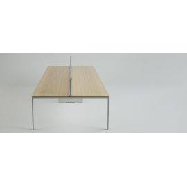 Bureau Slim 4 personnes chêne en 280x160