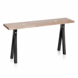 Banc 2 dots Frêne massif/ Pied en Frêne teinté noir