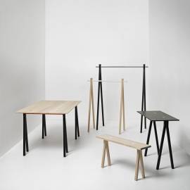 Banc 2 dots Frêne massif/ Pied en Frêne massif