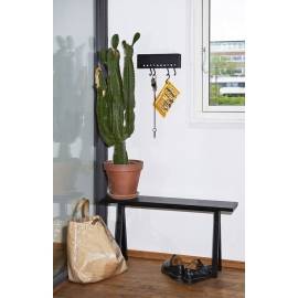 Banc 2 dots Frêne teinté noir/ Pied en Frêne teinté noir