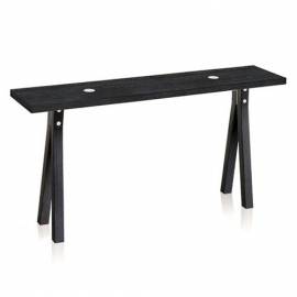 Banc 2 dots Frêne teinté noir/ Pied en Frêne teinté noir