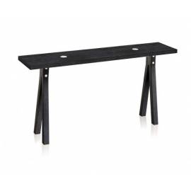 Banc 2 dots Frêne teinté noir/ Pied en Frêne teinté noir