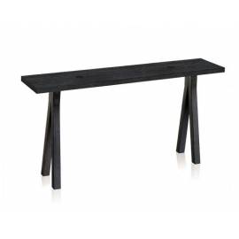 Banc 2 dots Frêne teinté noir/ Pied en Frêne teinté noir