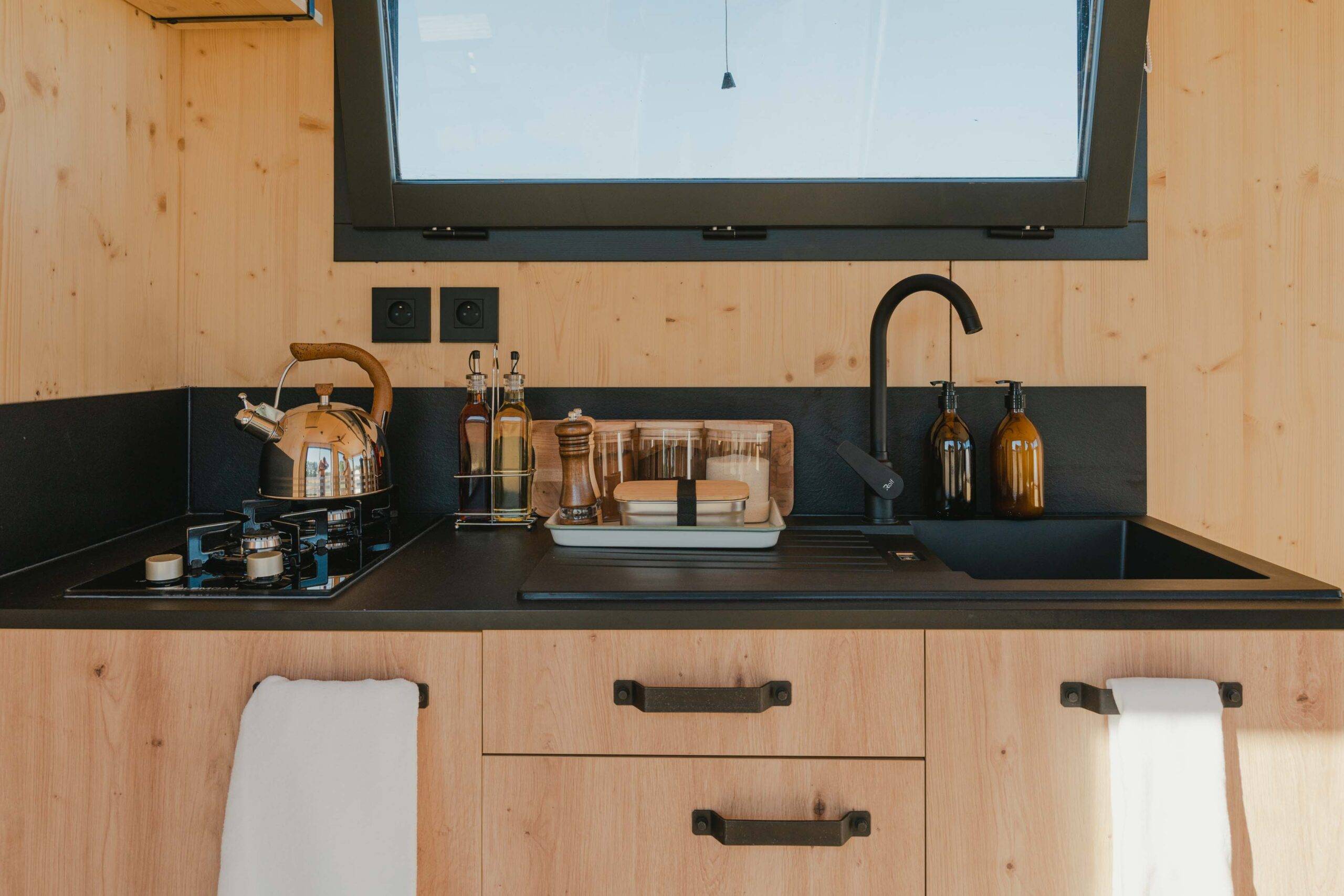 Equipped wooden kitchen