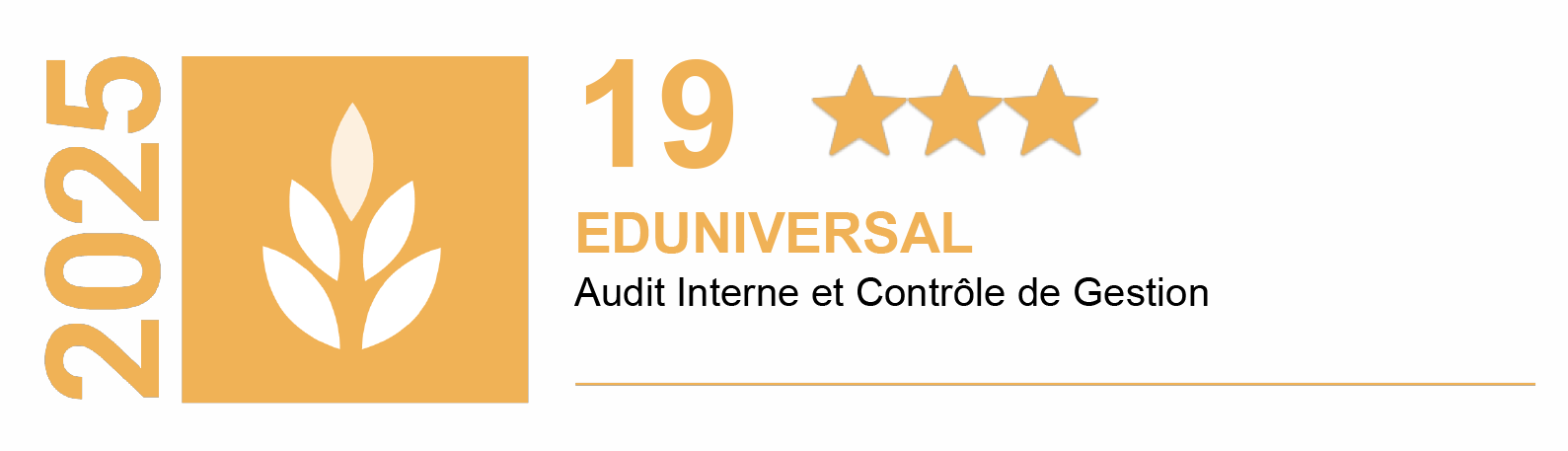 Classesment eduniversal national 2025 Master 2 Contrôle de gestion social et environnemental