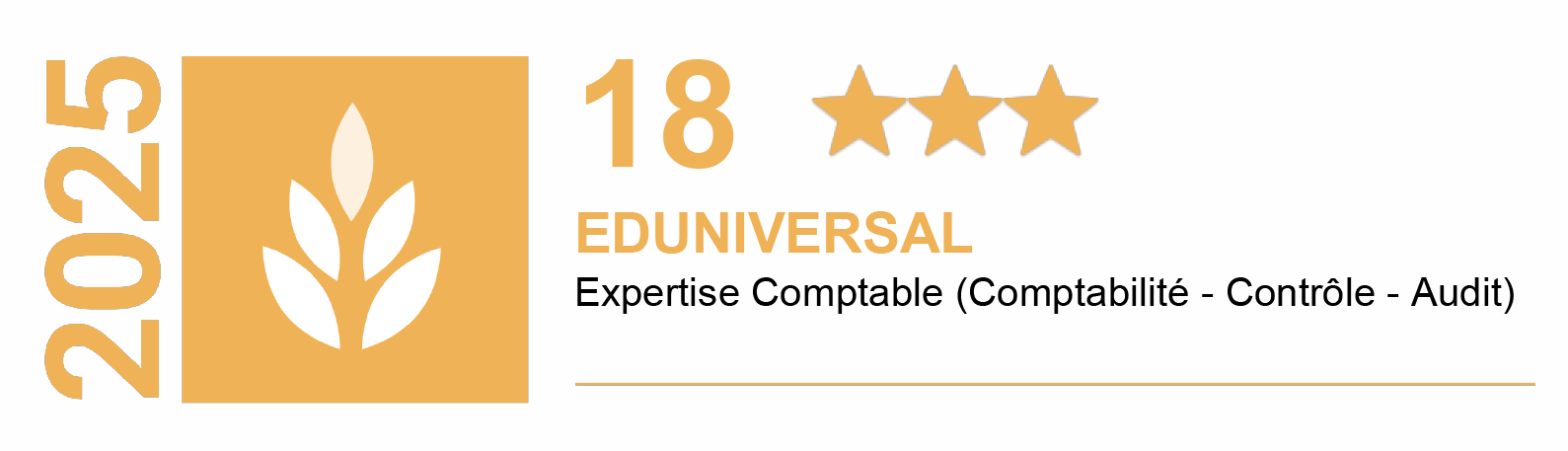 Classement eduniversal 2025 national Master Comptabilité contrôle audit