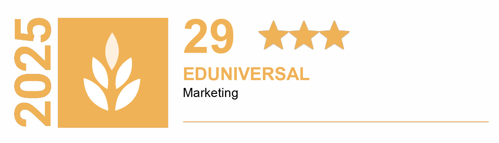 Classement eduniversal 2025 national Master 2 marketing management