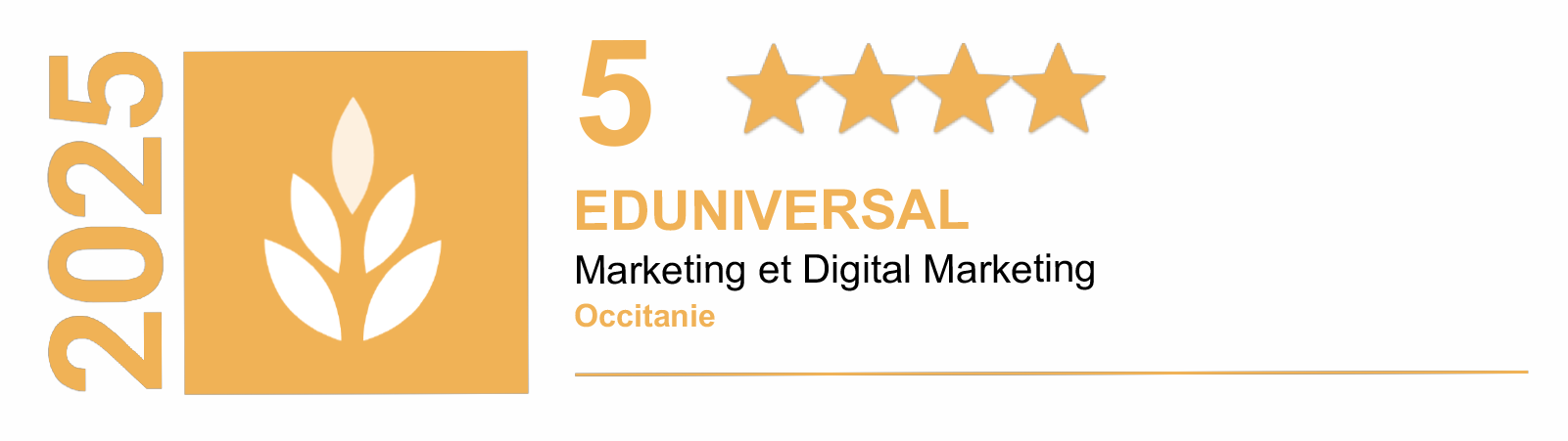 Classement eduniversal 2025 regional Master 2 Data et innovation marketing