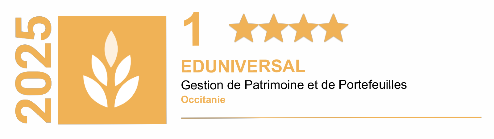 Classement eduniversal 2025 régional Master 2 financial markets and risk evaluation