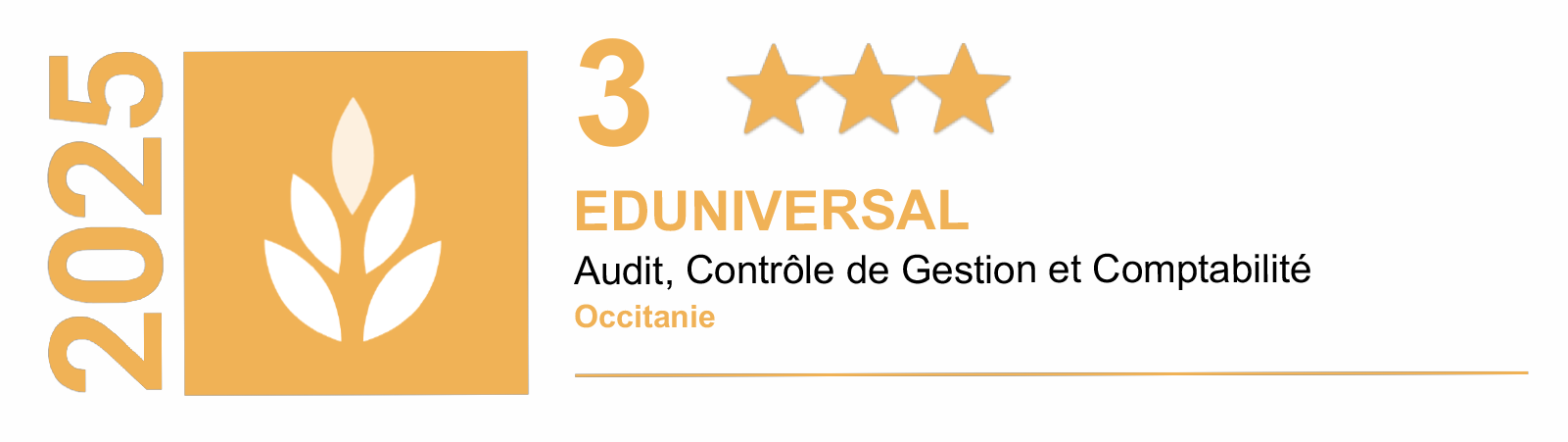 Classement eduniversal 2025 regional Master comptabilité contrôle audit