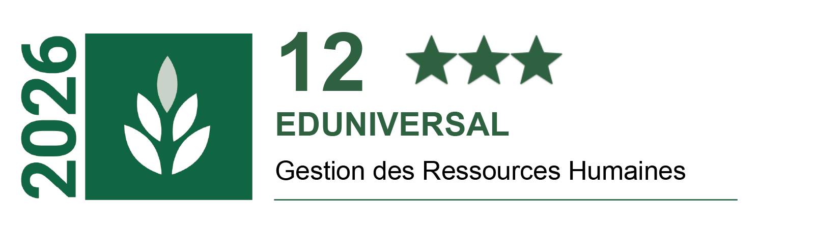 classement eduniversal 2026 national licence 3 grh