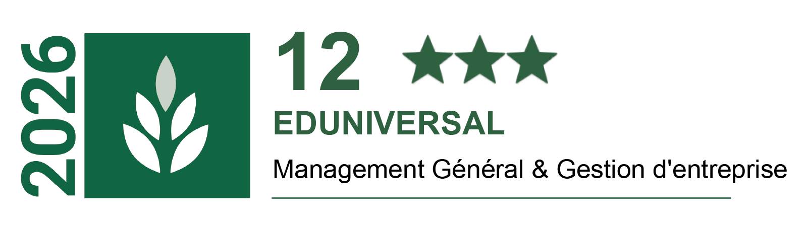 classement eduniversal 2026 national licence management