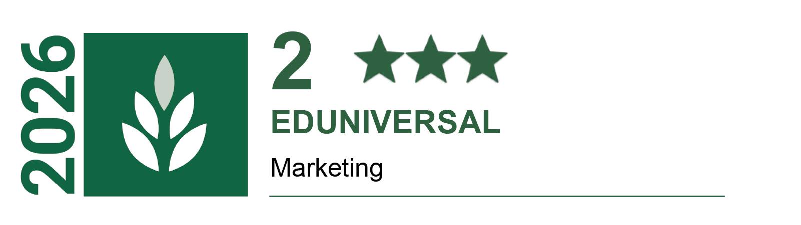 Classement eduniversal 2026 national licence 3 marketing