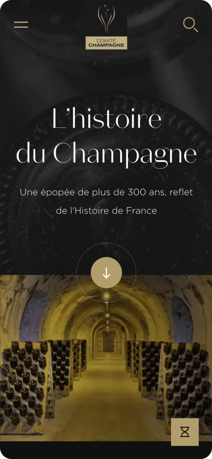 Histoire du Champagne sur mobile