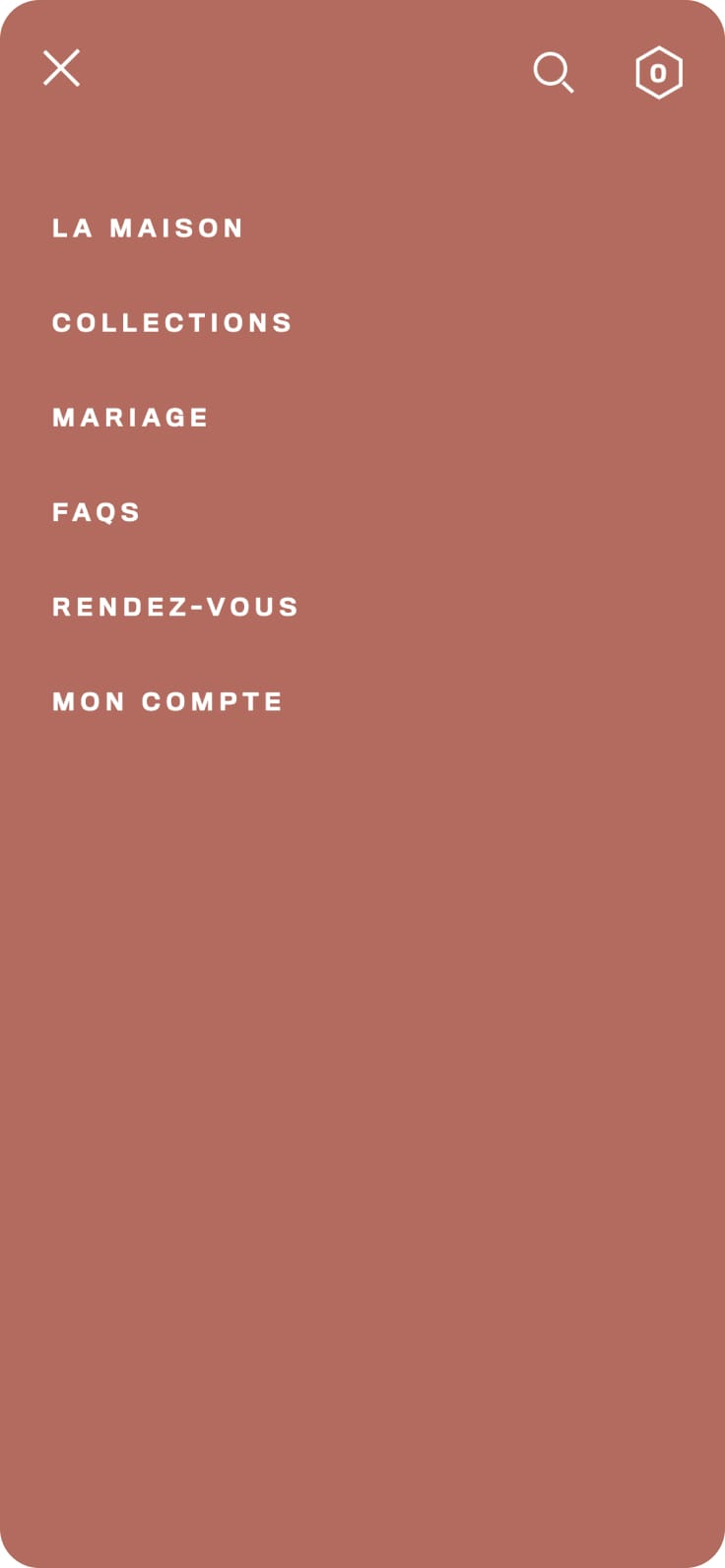 Menu mobile du site Flore et Zéphyr