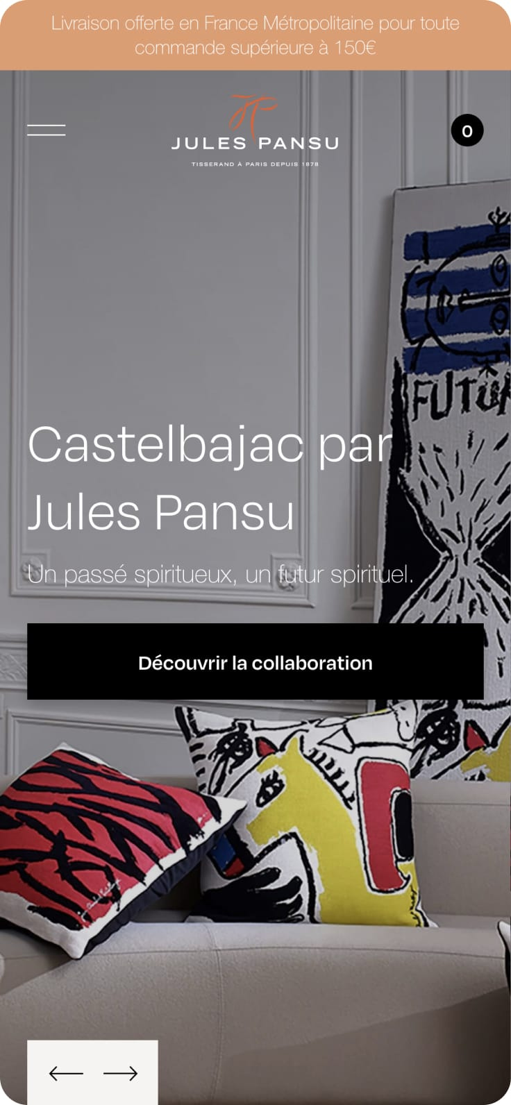 Page d'accueil mobile Jules Pansu