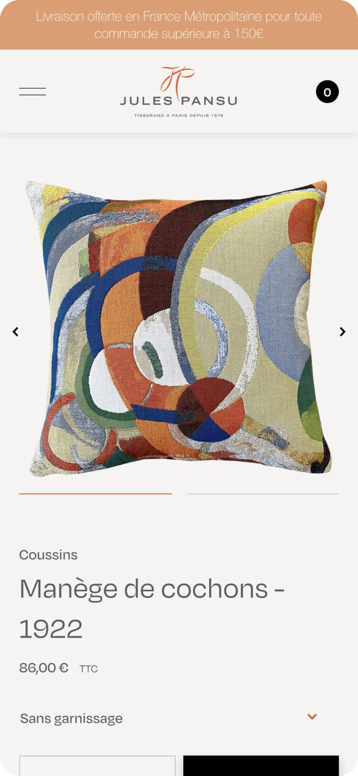 Fiche produit mobile Jules Pansu