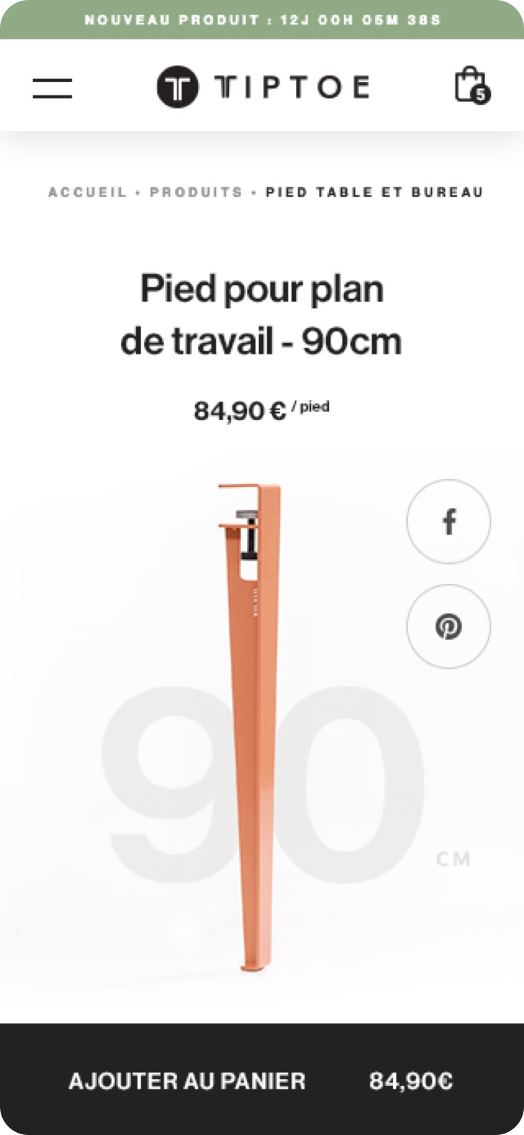 Listing mobile Tiptoe