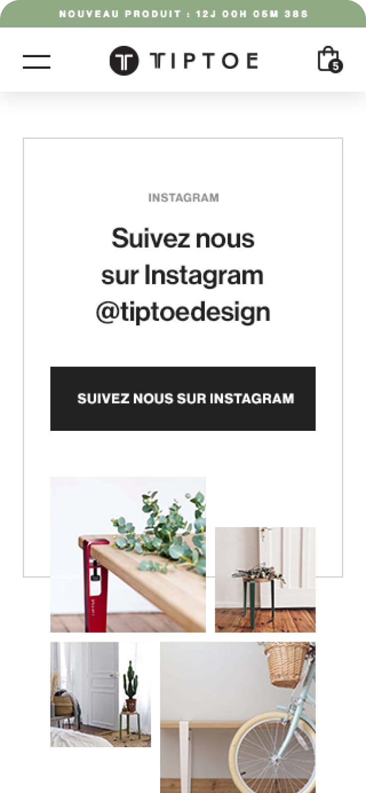 Feed Instagram Tiptoe